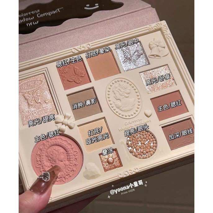 [COLORROSE] Bảng phấn trang điểm mắt màu sáng lấp lánh