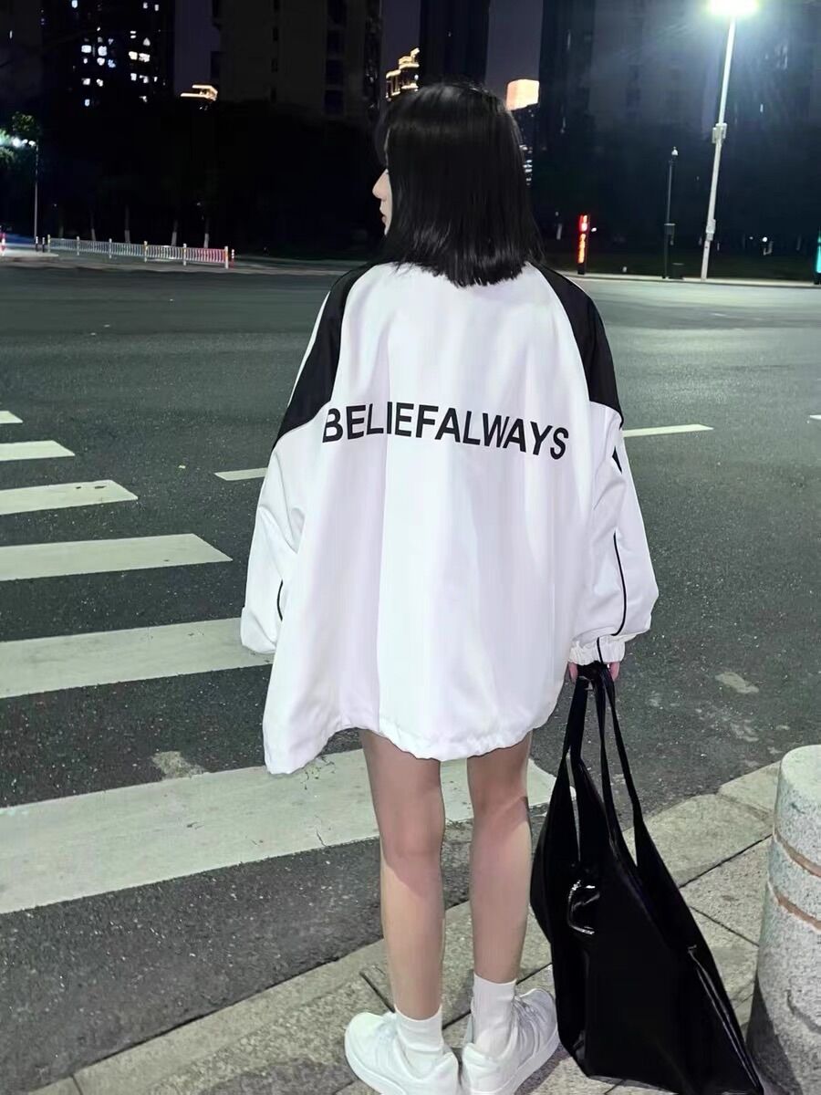 Áo khoác dù gió hai lớp chống nắng BELIEFALWAYS, Áo khoác dù gió hai lớp phong cách ulzzang