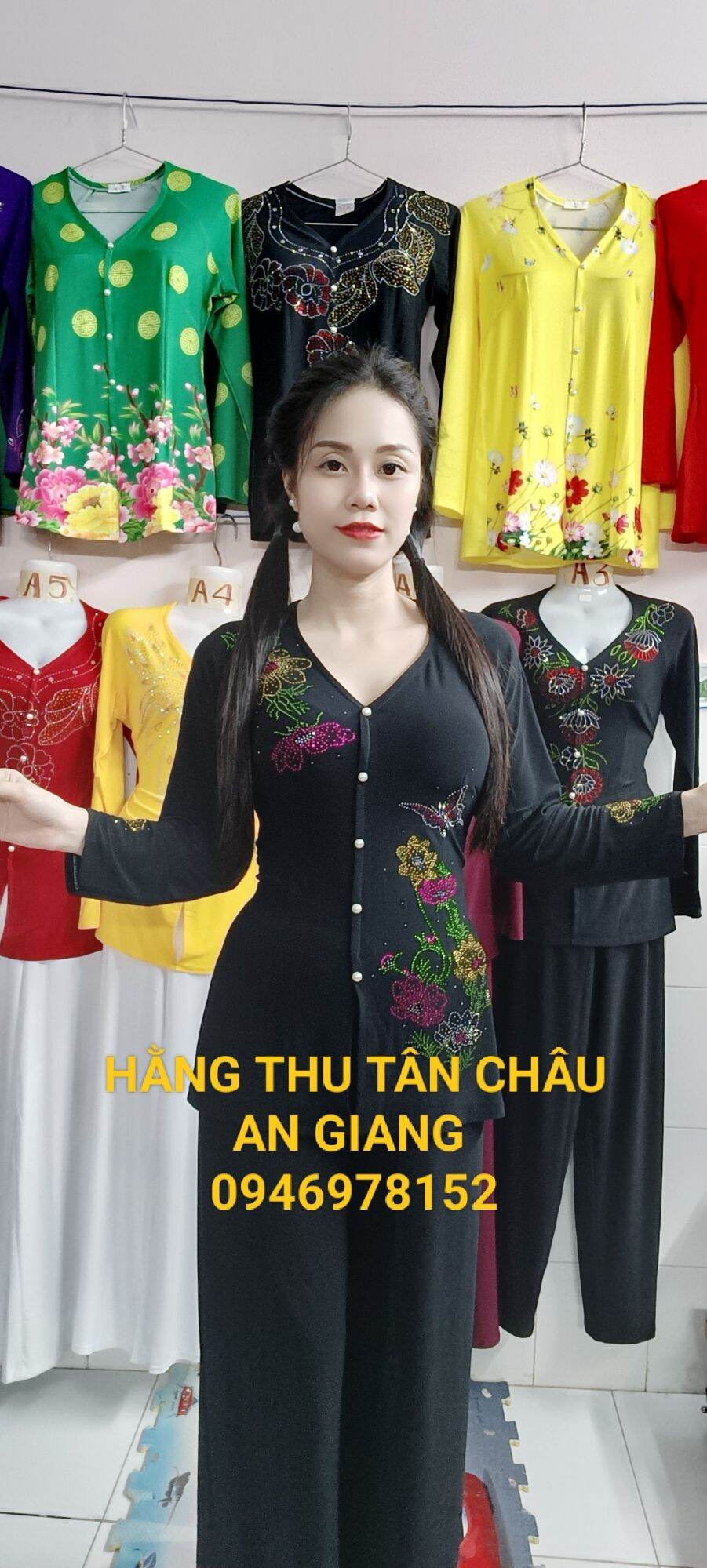 BỘ BÀ BA ĐÁ HOA BƯỚM CÙNG MÀU ỐNG RỘNG