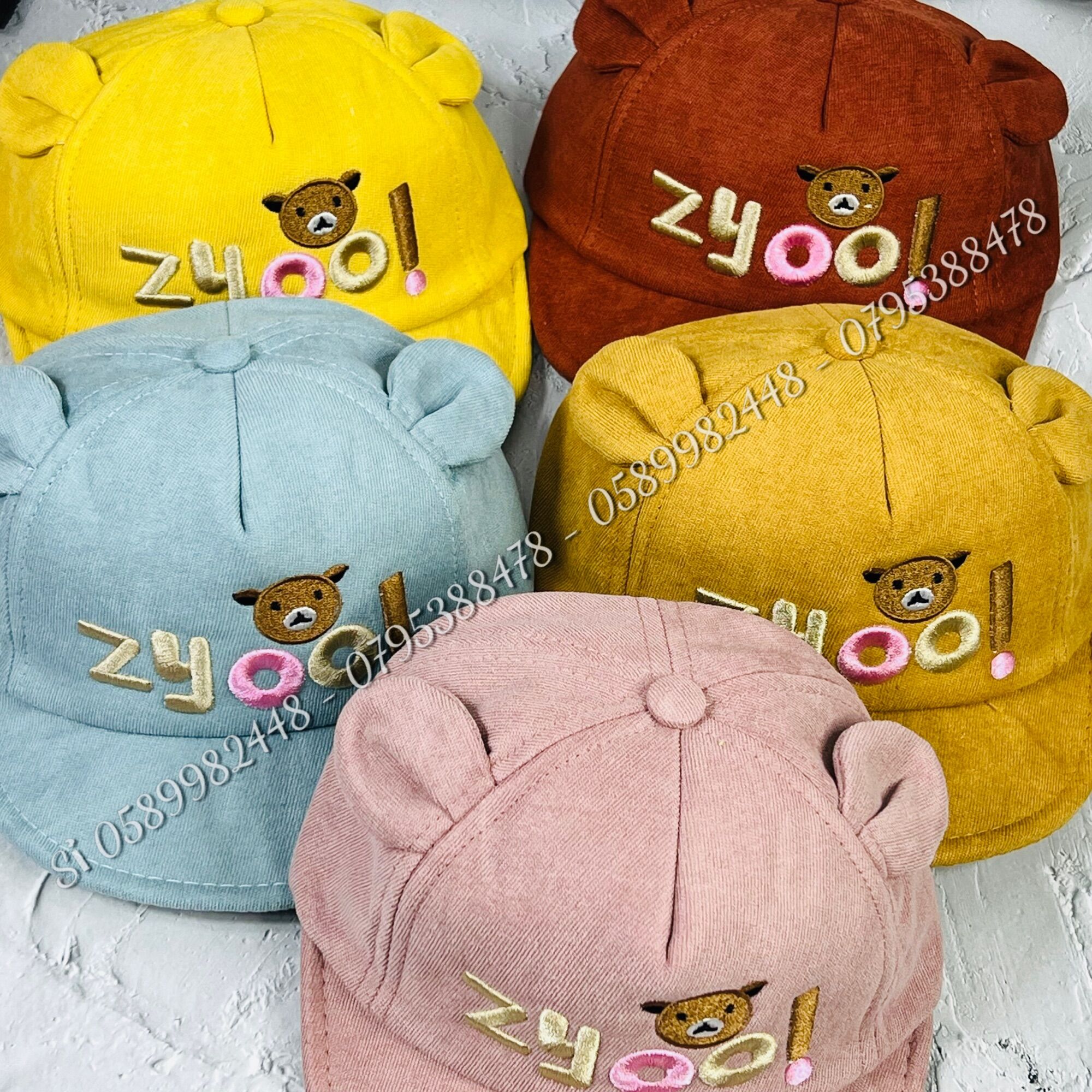 Nón kết mềm thêu zyoo! Có tai dành cho bé dưới 2 tuổi siêu cute