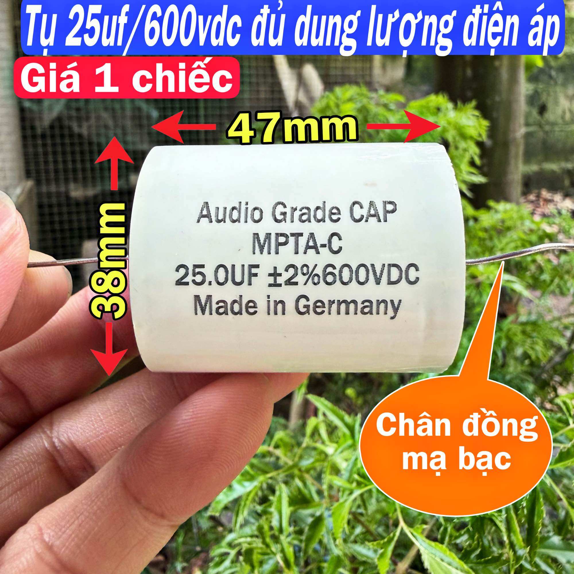 Tụ 25uf chính hãng audio Cap