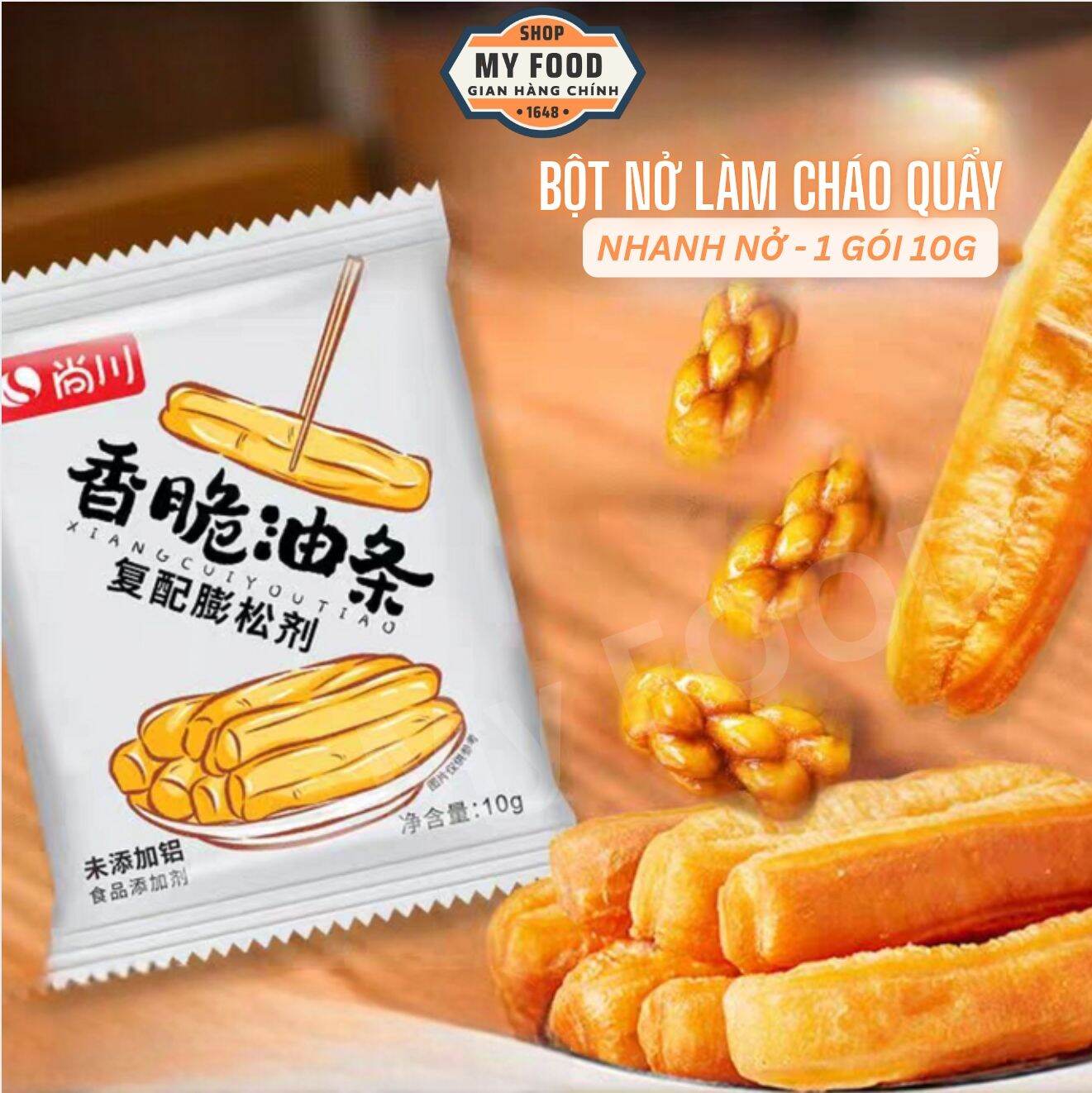 Bột nở giòn làm bánh cháo quẩy bánh tiêu 10g
