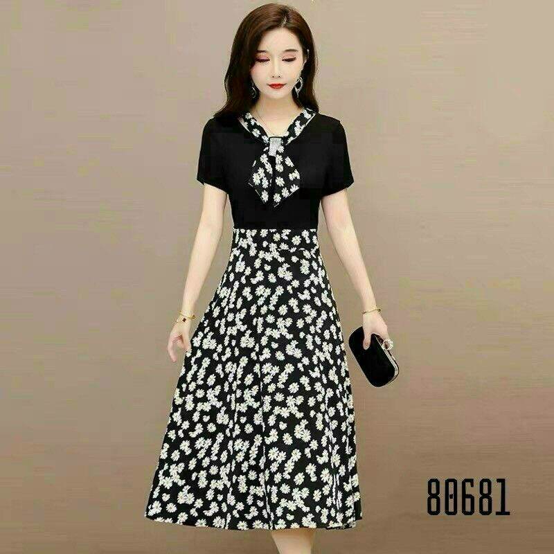 🎋 MẪU MỚI # 
ĐẦM XÒE LỤA PHỐI CỘT NƠ
