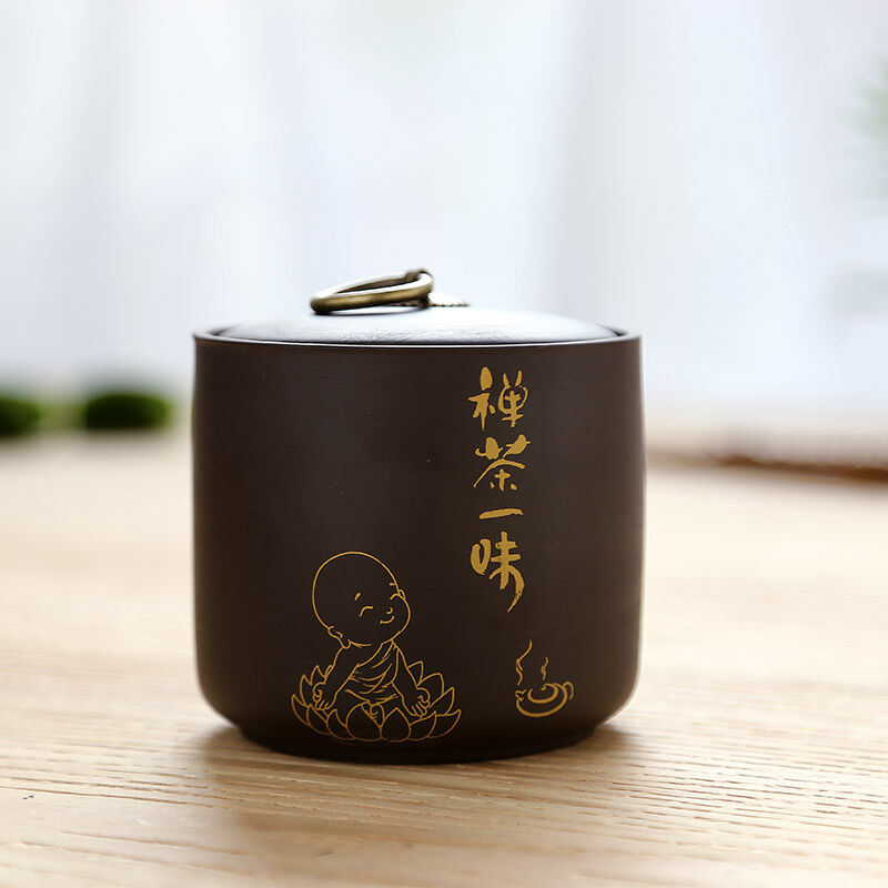 Hộp Trà Tử Sa Cỡ Lớn Nghi Hưng Bộ Đồ Trà Hộp Trà Phổ Nhĩ Hộp Kín Gốm Sứ Cổ Điển Hộp Trà Tỉnh
