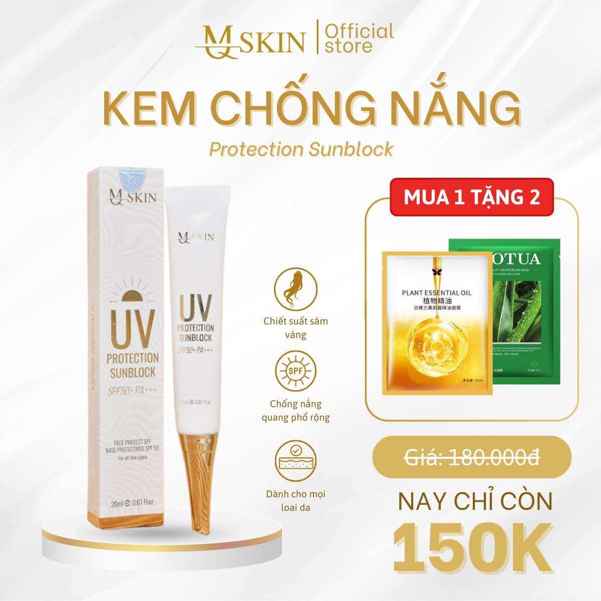 Combo kem ngày kem đêm sâm vàng (tặng chống nắng )
