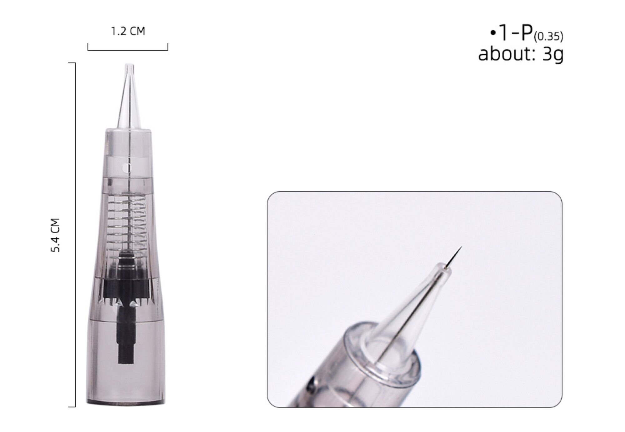 10 chiếc kim 1-0,35 dòng máy phun xăm kỹ thuật số
