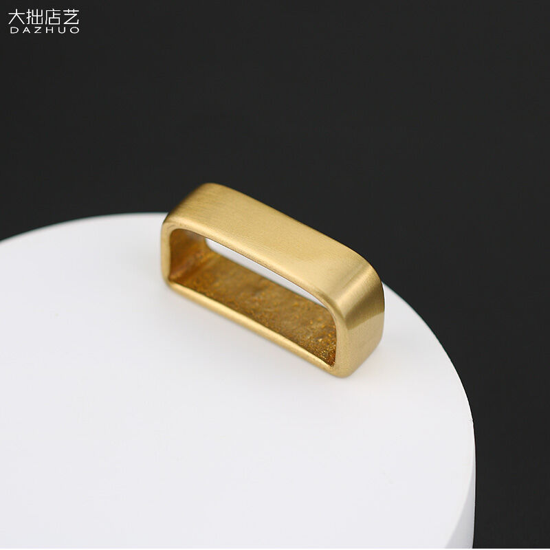 Vòng cố định phần đuôi thắt lưng đồng thau thủ công vòng cố định phần đuôi phụ kiện kim loại vòng khóa thắt lưng đồng nguyên chất ruột đặc