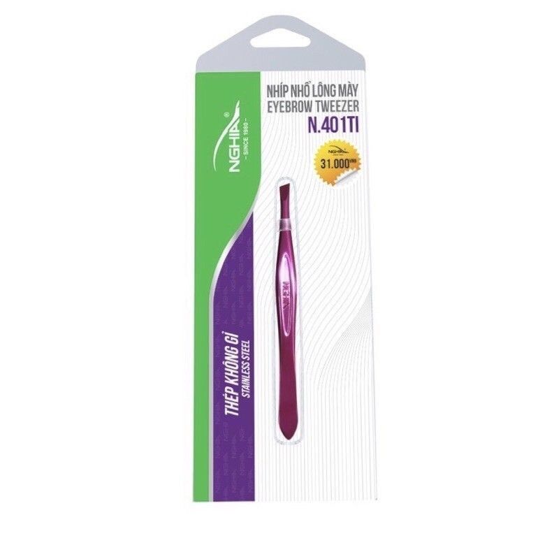 Nhíp nhổ lông mày Kềm Nghĩa N401 nhiều màu- chính hãng