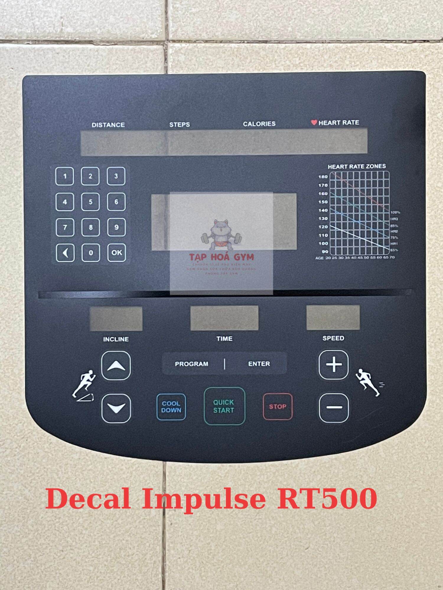 Decal máy chạy bộ Impulse PT300,RT500