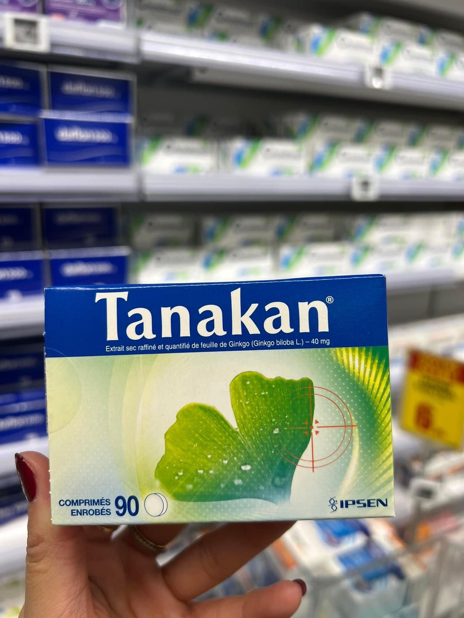 Tanakan viên bổ não 90v - hàng pháp bill 2025