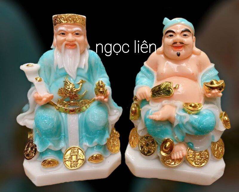 Tượng  thờ  thần tài ông địa  đá cao 21cm