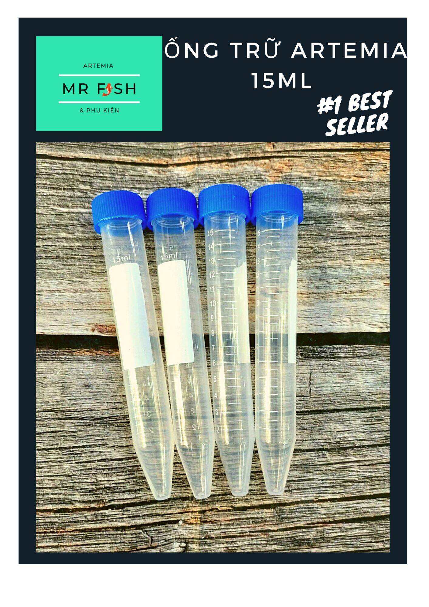 Ống trữ Artemia nắp xanh 10ml-Mr Fish