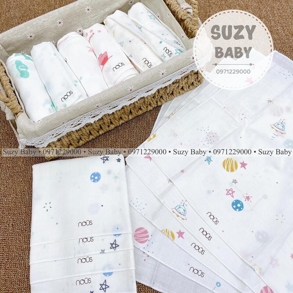 Set of 5 Nous Muslin Towels with New Patterned Prints