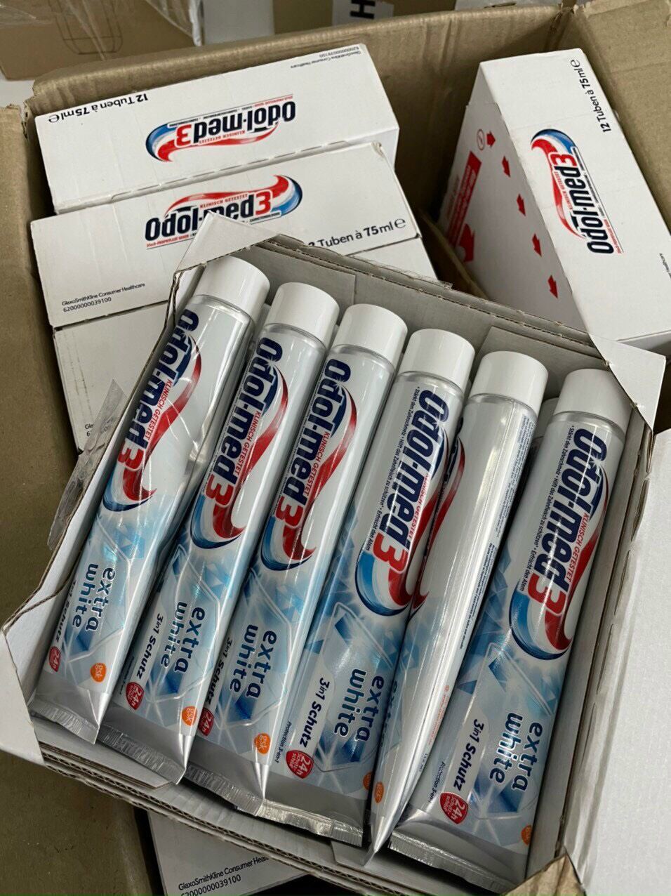 Kem đánh răng Odol-med3 Extra White 75ml của Đức