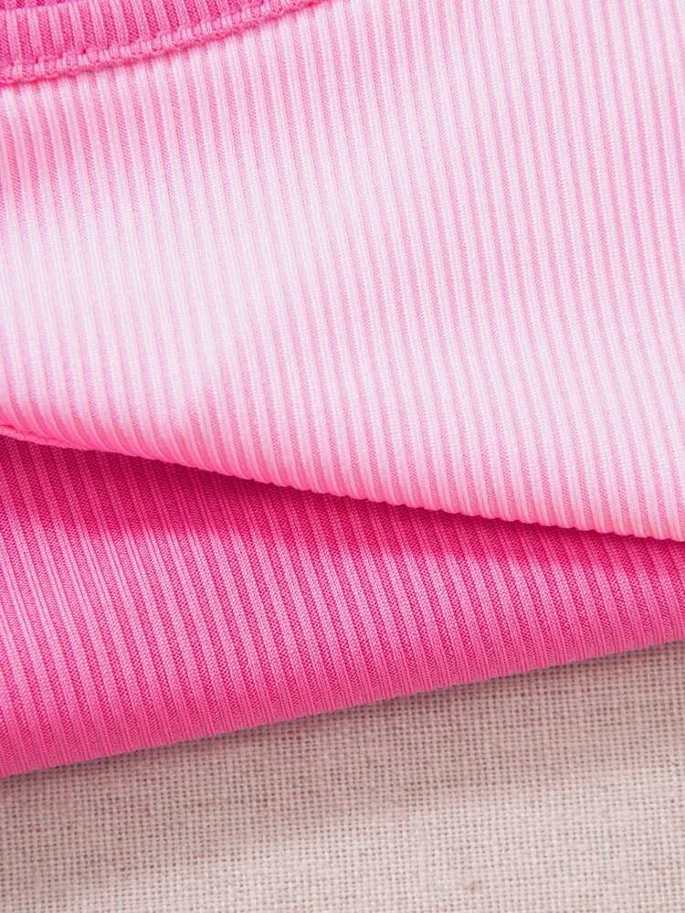 Áo croptop phối hai màu đan chéo (0504)