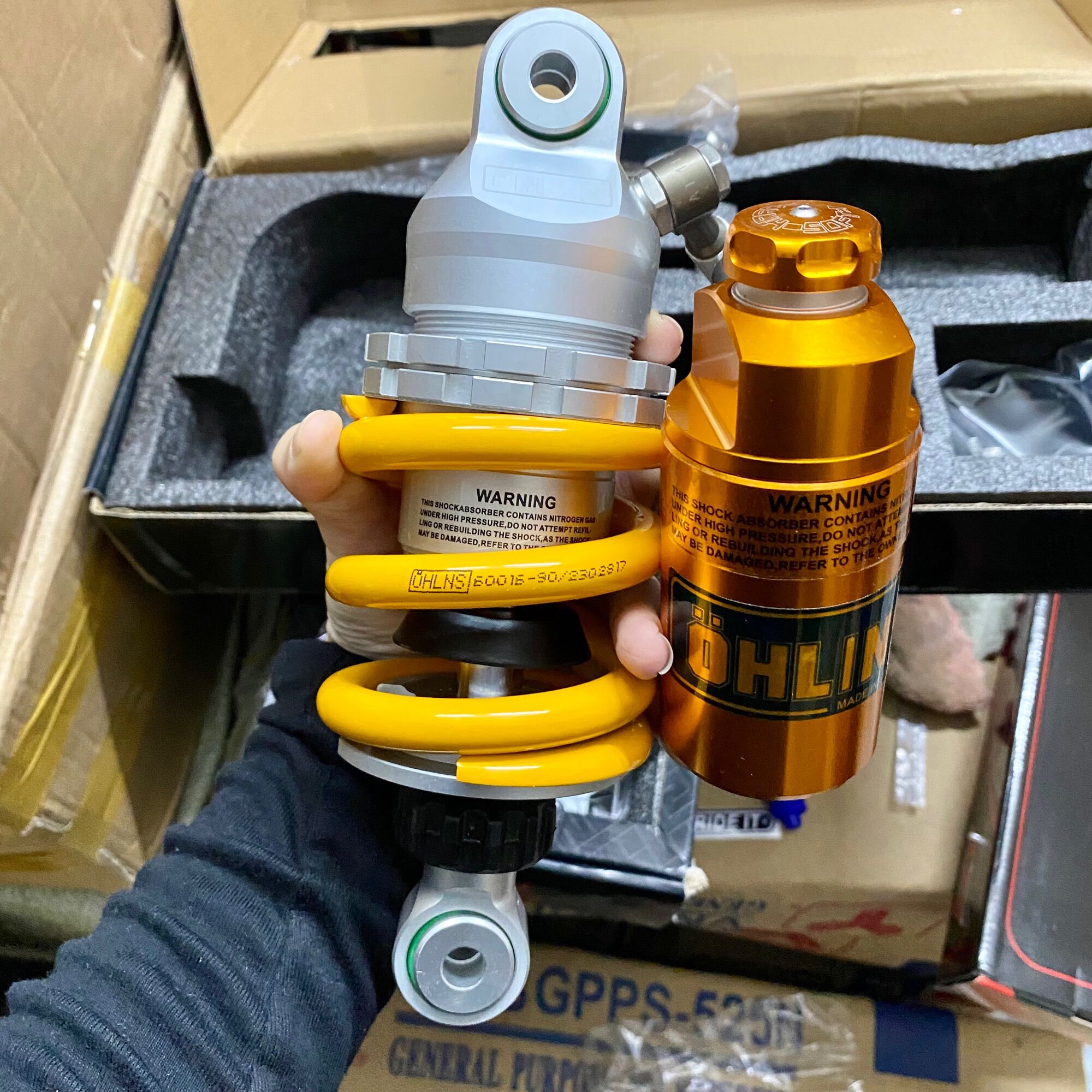 Phuộc nhún sau ohlins bình dầu cho các xe ex 135-150-155