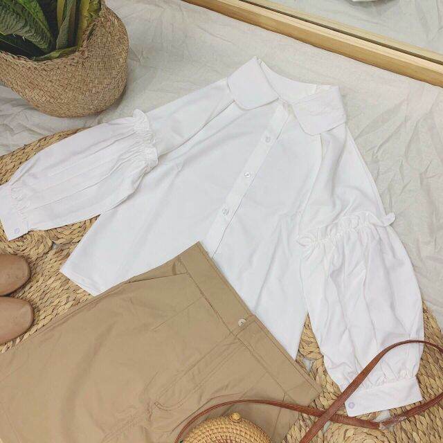 [HCM]Áo sơ mi tay phồng siêu hot