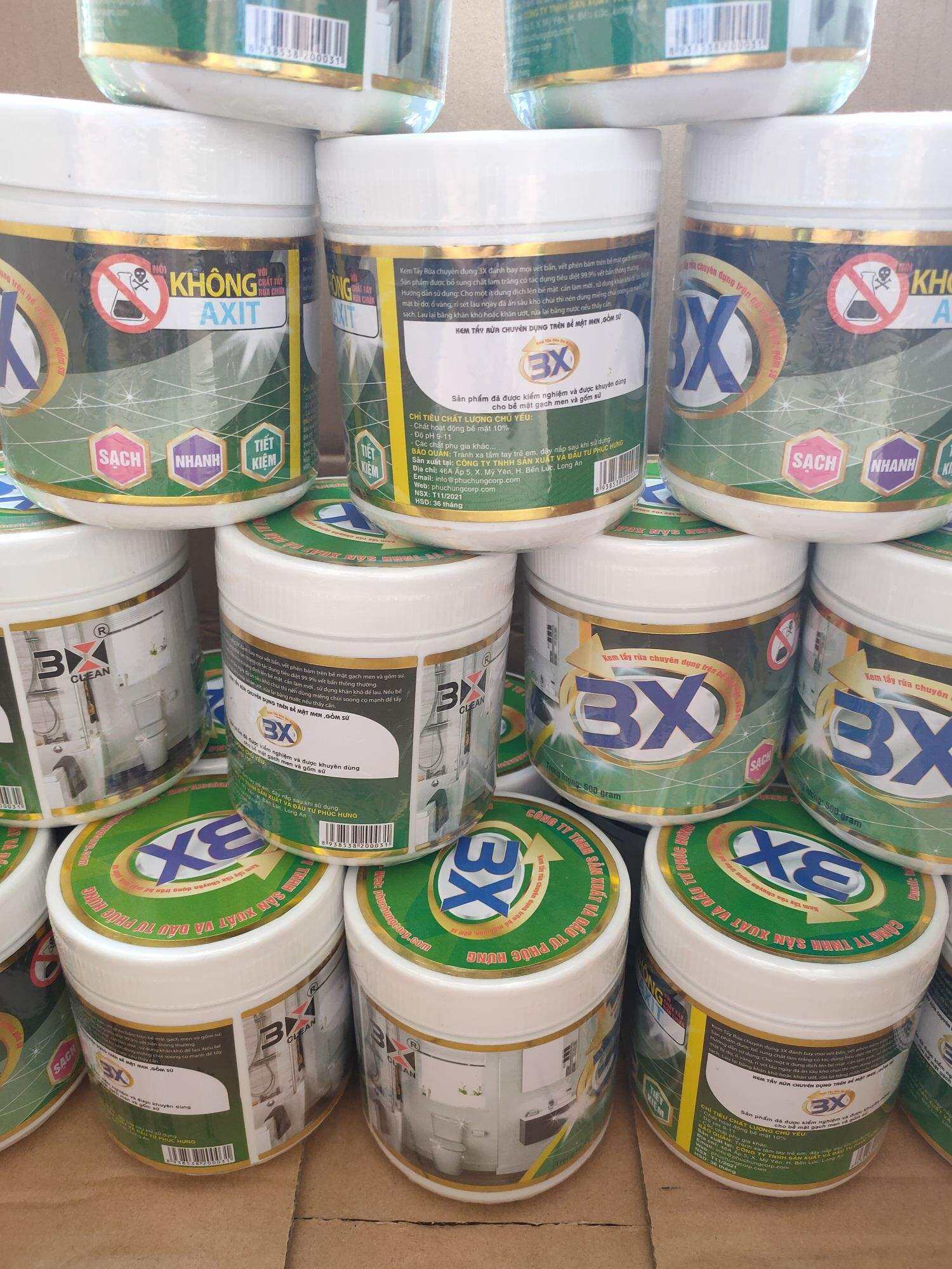 Kem Tẩy gạch Men 3X siêu sạch hộp 500gr