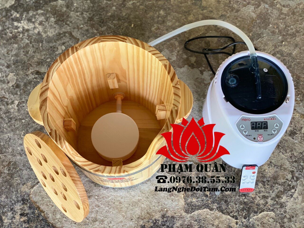 Thùng Gỗ Xông Đầu,Gội Đầu Dưỡng Sinh