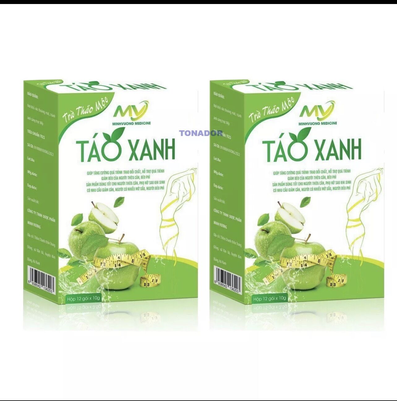 [ComBo 2 hộp] Trà Thảo Mộc Táo Xanh - giảm cân hiệu quả (Hộp 15gói)