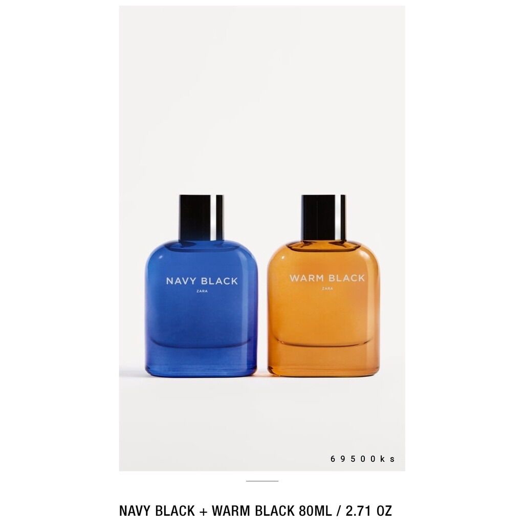 SET NƯỚC HOA ZARA WARM BLACK/NAVY BLACK 80ML x 2 CHAI (160ML)