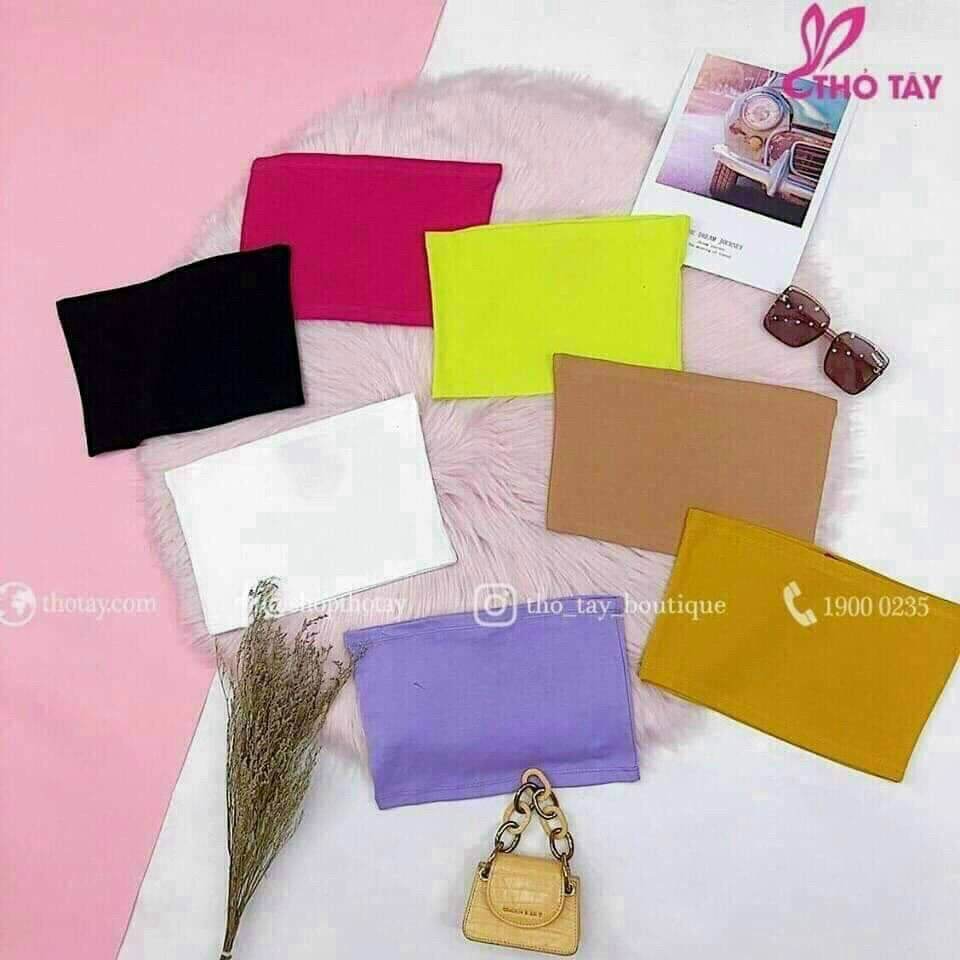 Áo quây ngực, ống cúp không đệm thun trơn croptop nữ
