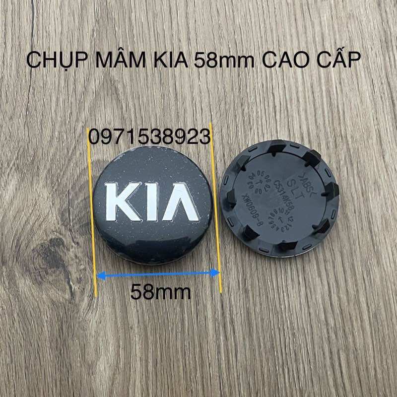 Chụp mâm lazang kia cao cấp giá rẻ vừa tất cả các dòng xe kia kích thước 58mm. giá 1 cái