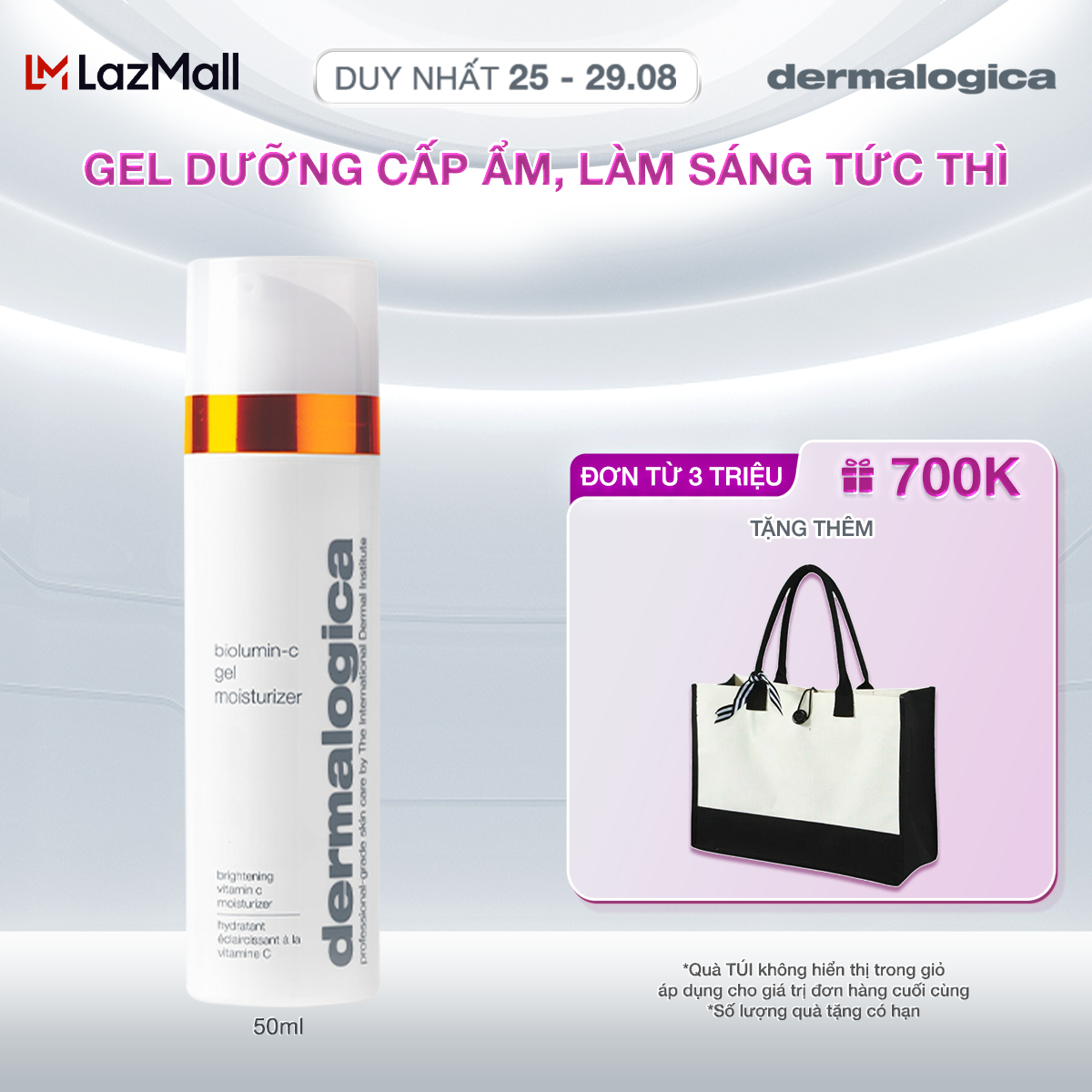 Mới! Kem dưỡng ẩm Dermalogica Biolumin-C Gel Moisturizer dạng gel cho da ẩm mượt, sáng rạng ngời