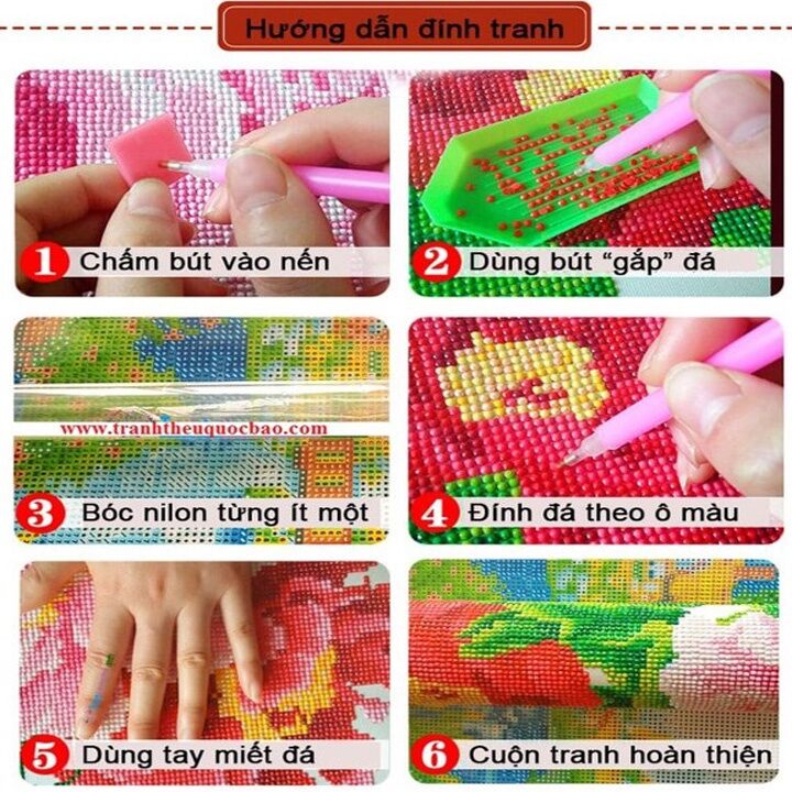 tranh đính đá Đức Mẹ Kích thước:50×70cm LV556