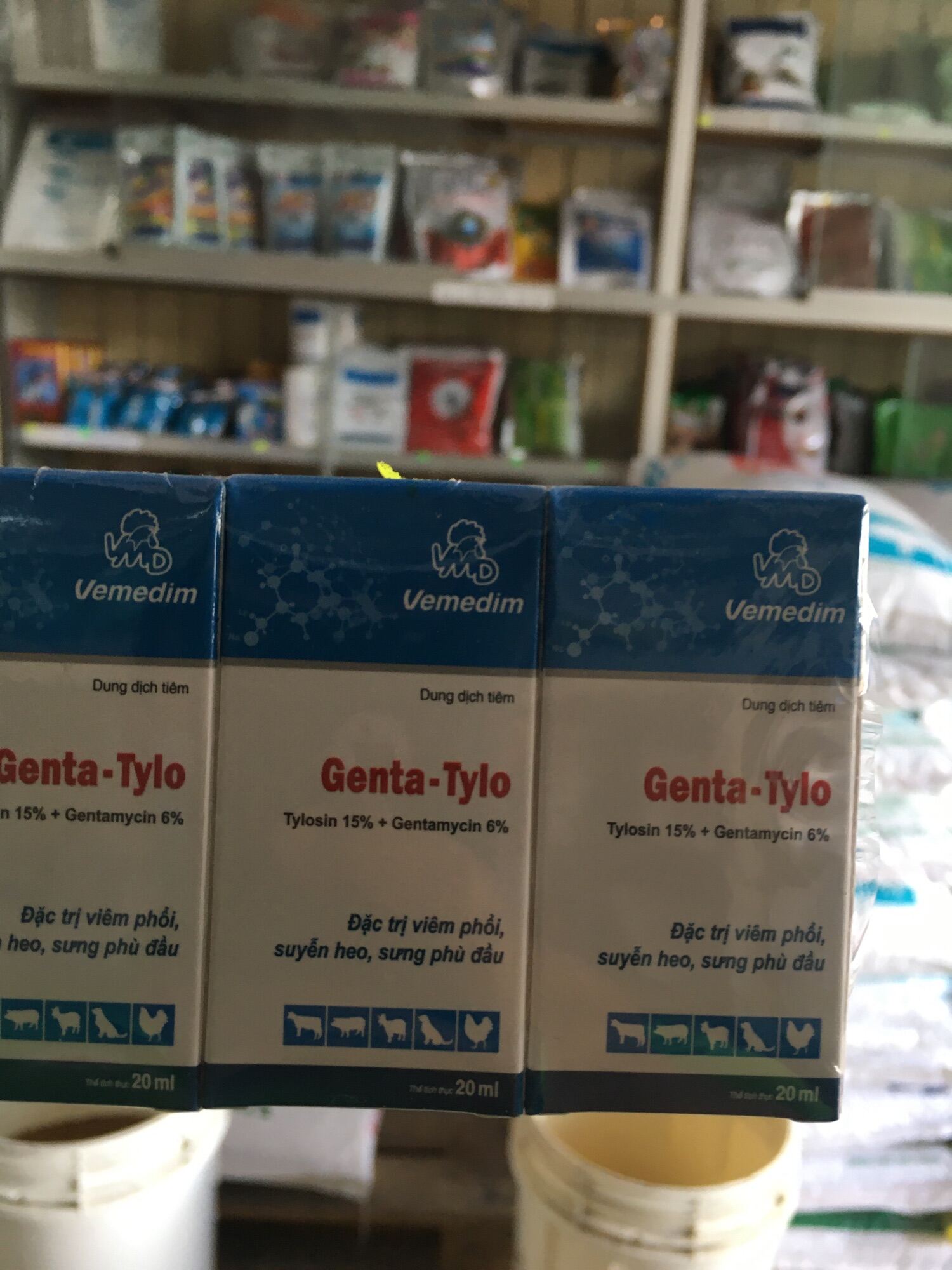 Genta tylo ngăn ngừa phổi , phù đầu , suyễn , heo  trâu bò chó mèo