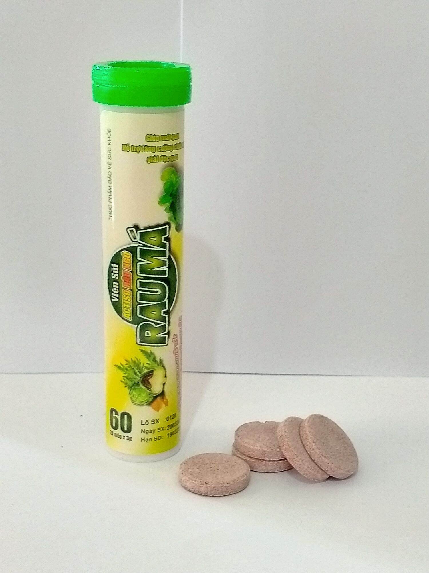 1 Tub Sủi Actiso Râu Ngô Rau Má 20 Viên