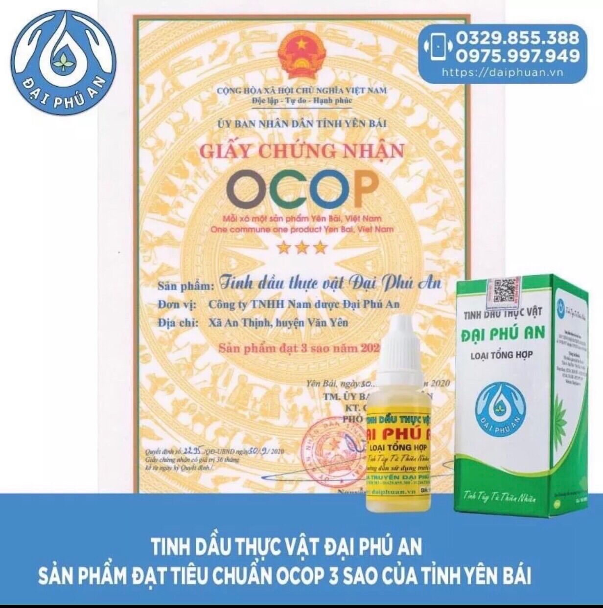TINH DẦU THỰC VẬT ĐẠI PHÚ AN 15ML ( Chính Hãng)