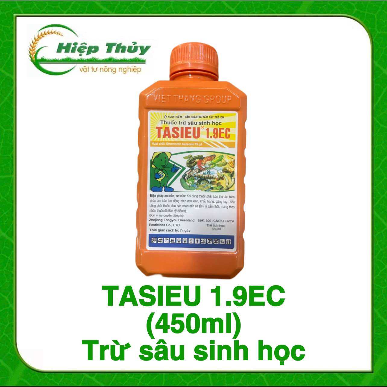 Tasieu 1.9EC (chai 450ml) diệt trừ sâu sinh học nhện gié bọ trĩ sâu xanh sâu ăn lá ..hại lúa cây hoa
