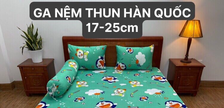 Ga nệm cao 15-30cm thun hàn quốc ko kèm gối cho nệm cao 17cm đến 25cm
