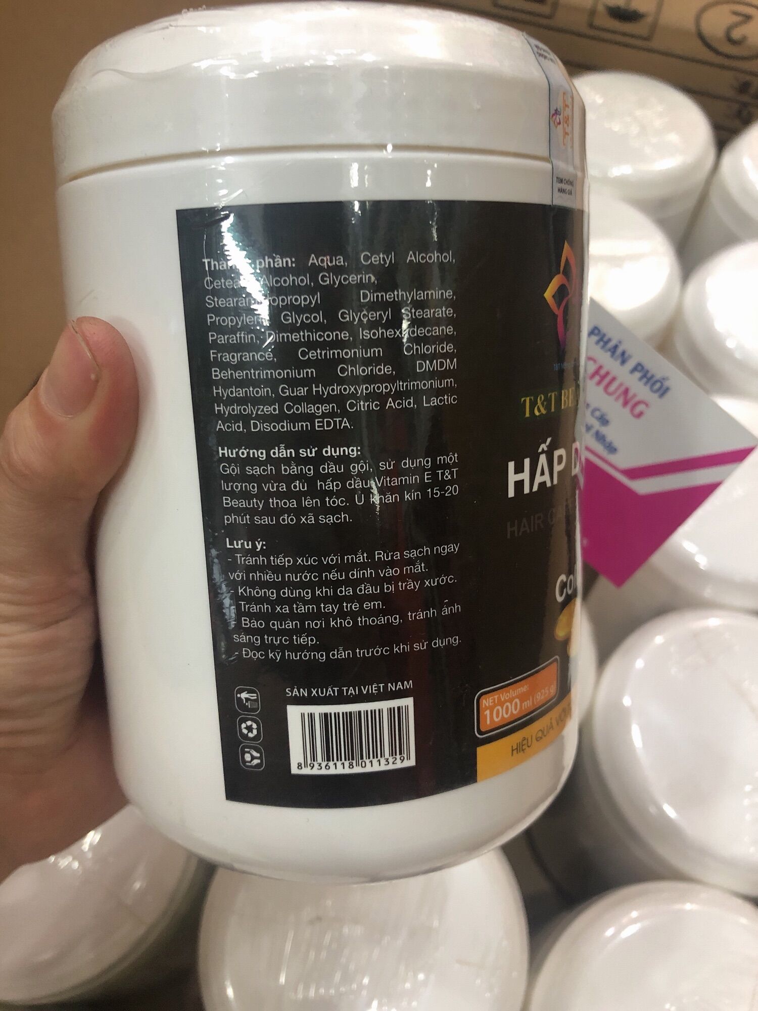 Hấp dầu siêu dưỡng phục hồi Colagen & Vitamin E 1000ml (Kem ủ tóc)