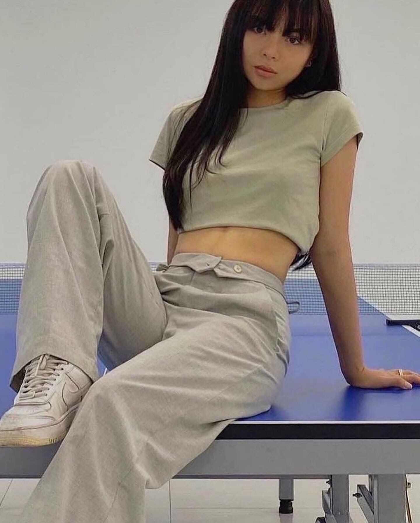 Greenstuff - Áo thun trắng croptop basic