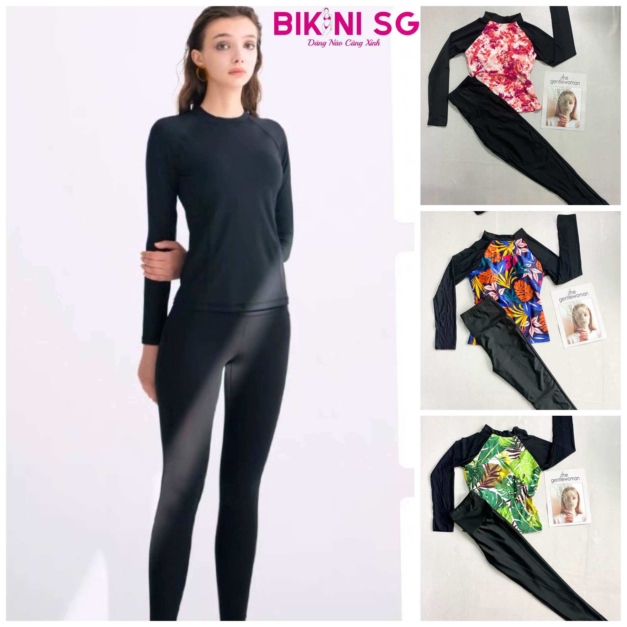 Đồ bơi nữ bigsize kín đáo chống nắng áo tắm đi bơi biển bikini SG