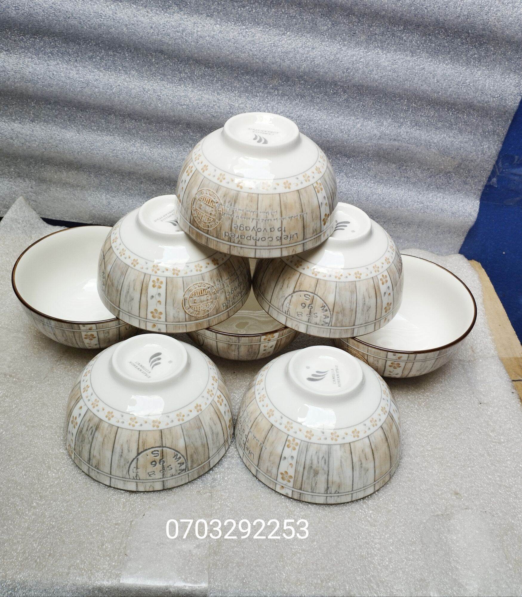 Combo 10 chén hoặc 5 chén sứ ăn cơm hoa văn 11.5cm - MẪU GL287