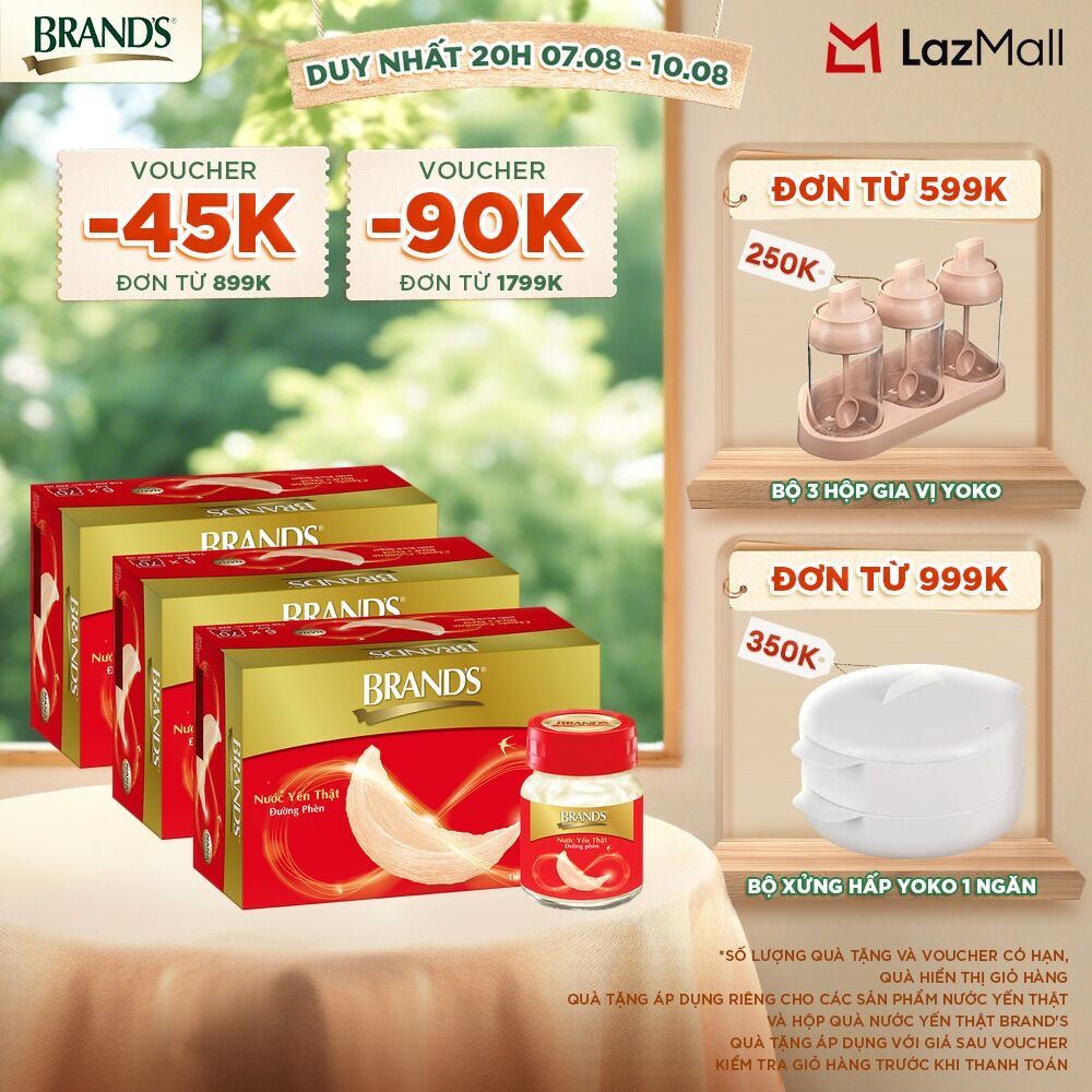[Giao hàng 2h] Combo 3 Nước yến thật BRAND'S Đường Phèn
