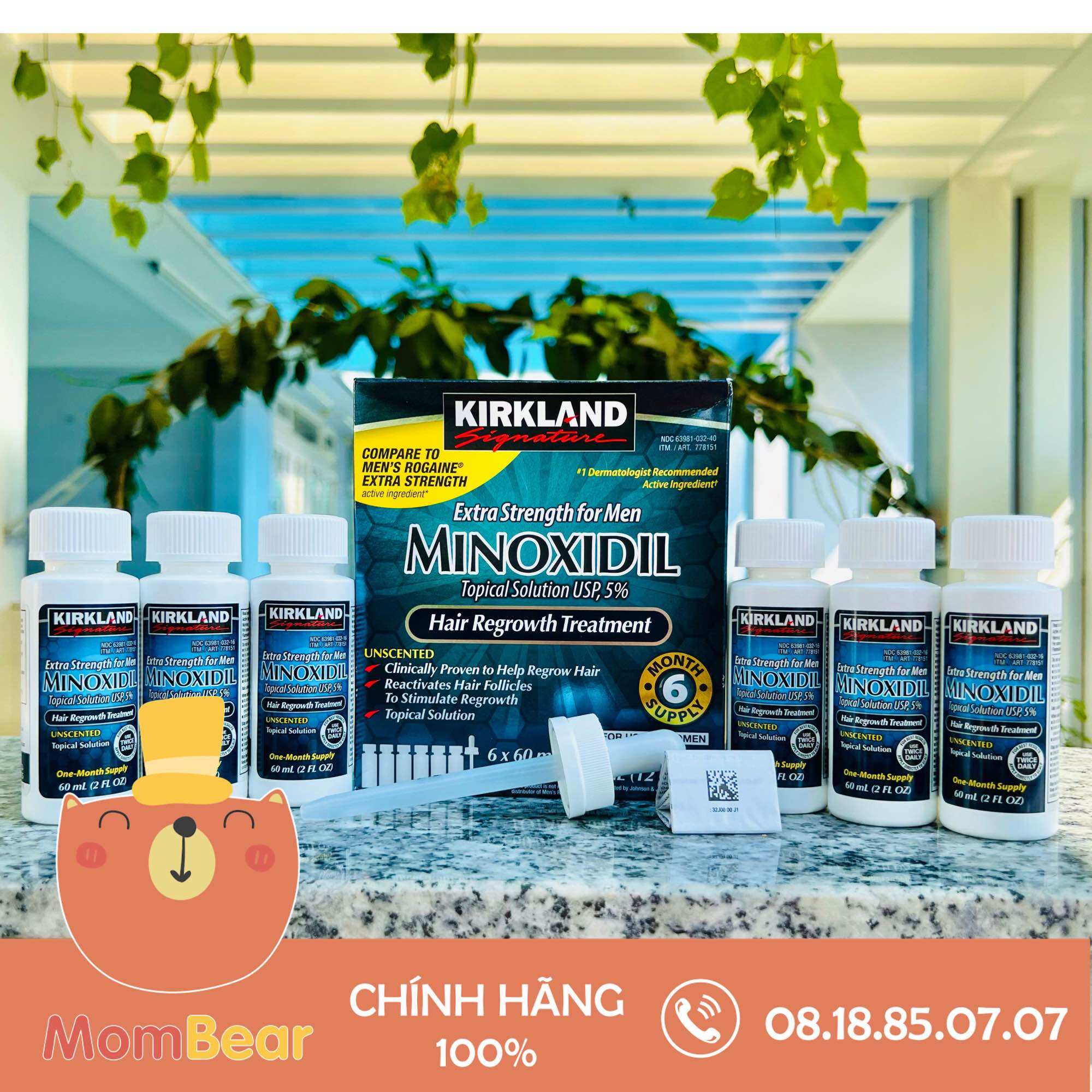 Dung dịch mọc Râu và Tóc hiệu quả Minoxidil 5% của Mỹ