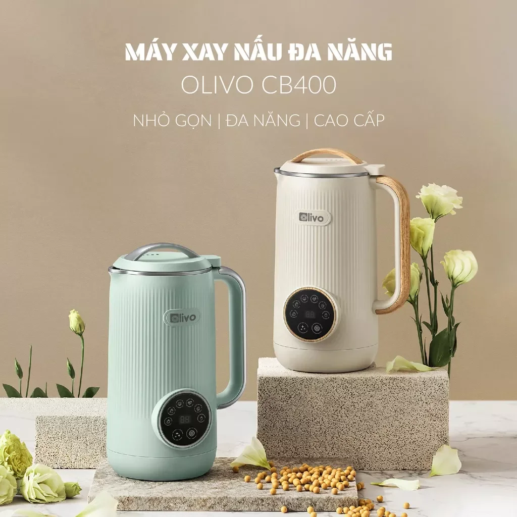 ❤️giao hỏa tốc 2h❤️ máy làm sữa hạt olivo cb400 thương hiệu mỹ bảo hành 24 tháng