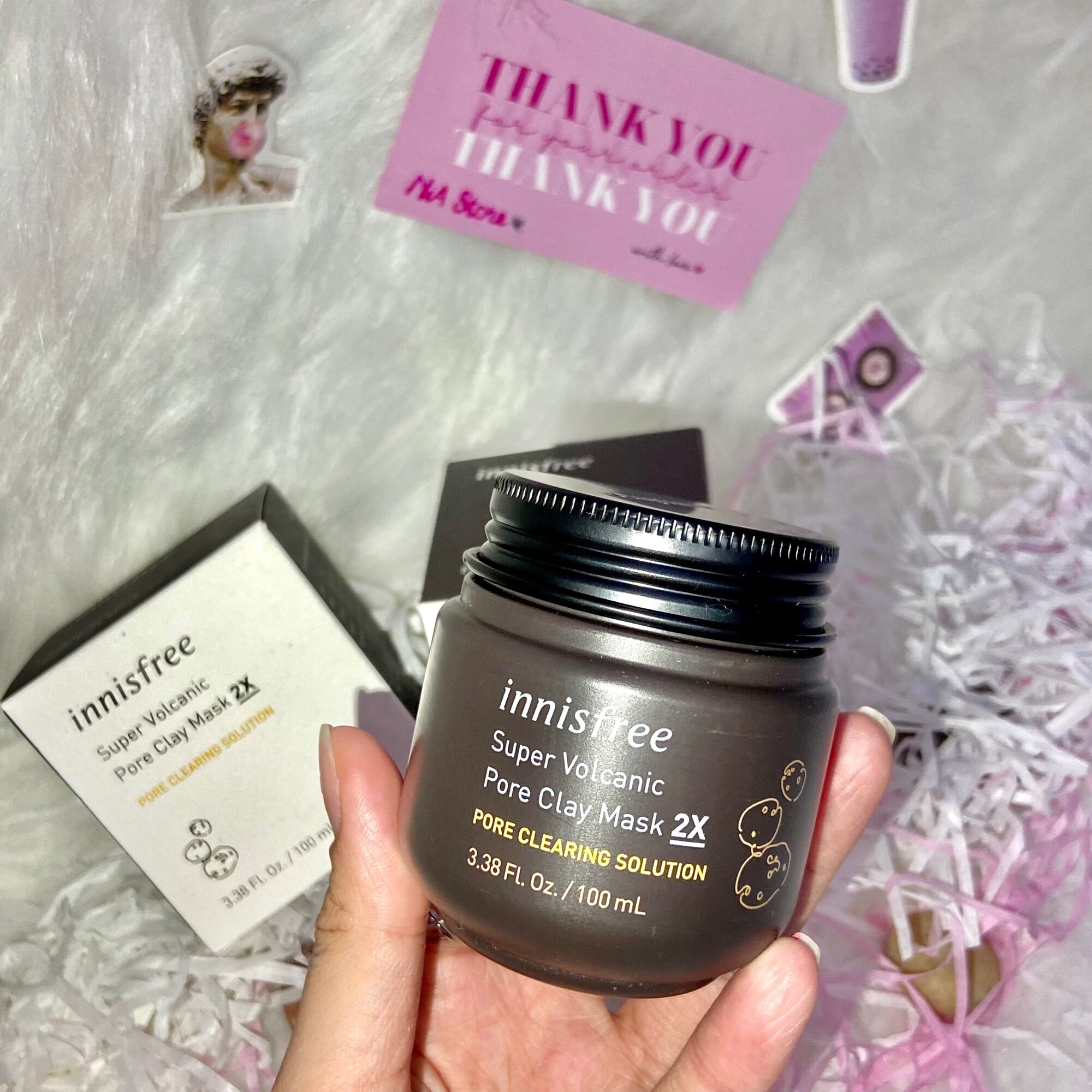Mặt nạ đất sét tro núi lửa Innisfree super Volcanic Pore Clay Mask 2X Chiết