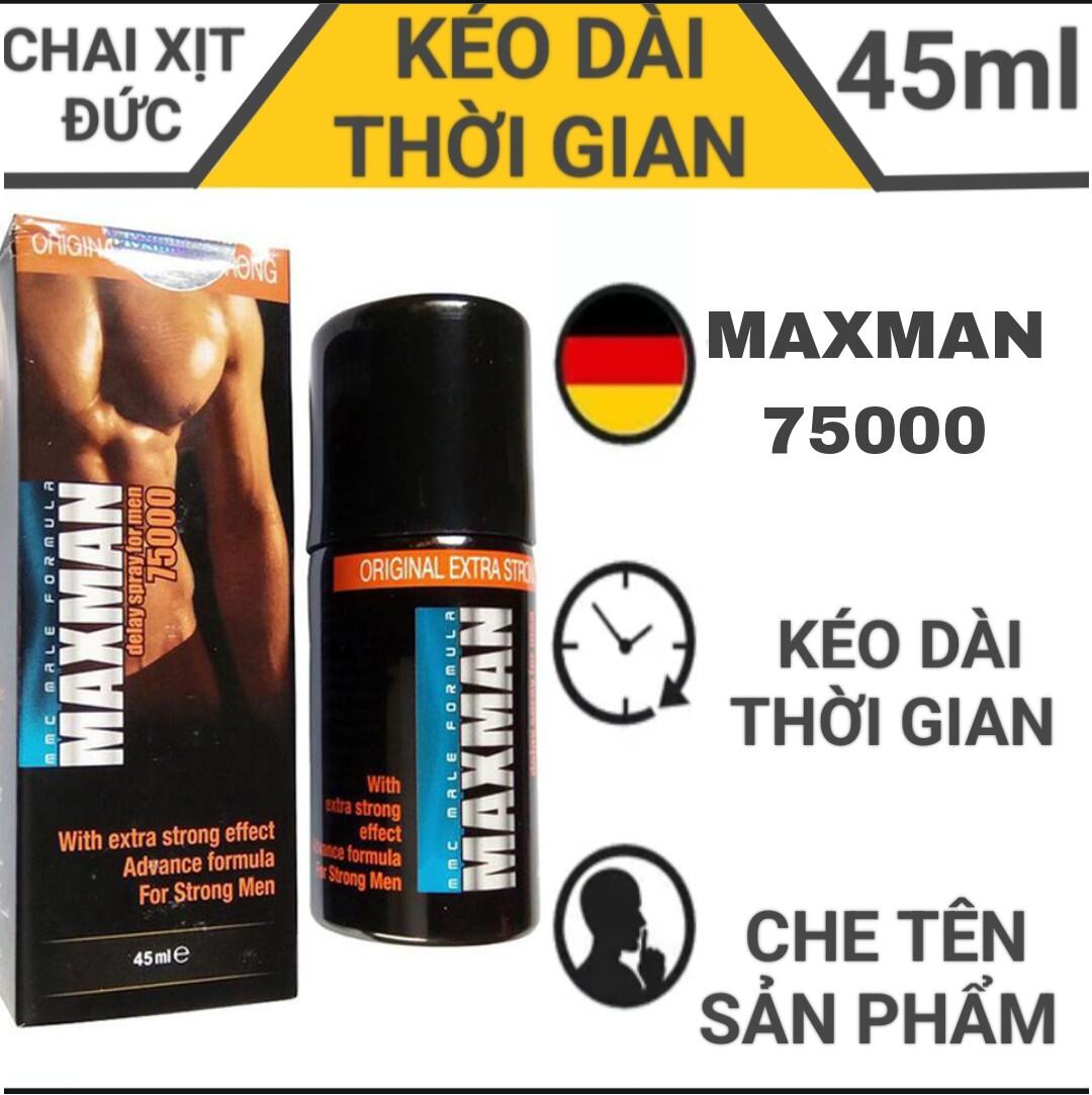 Xịt maxman_75000 không mùi & không vị kéo dài thời gian quan hệ