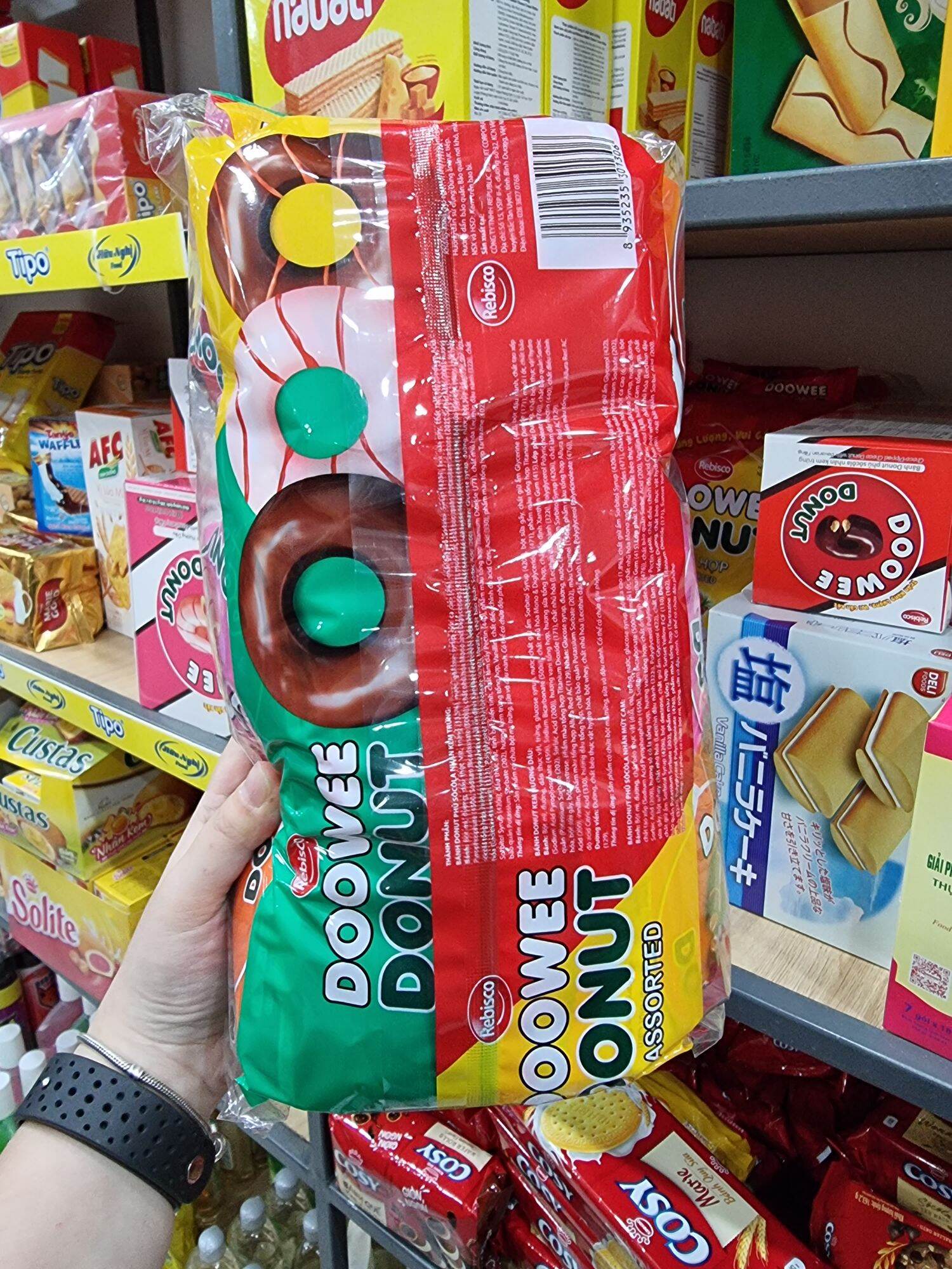 Bánh Donut hỗn hộp 12 cái 360g
