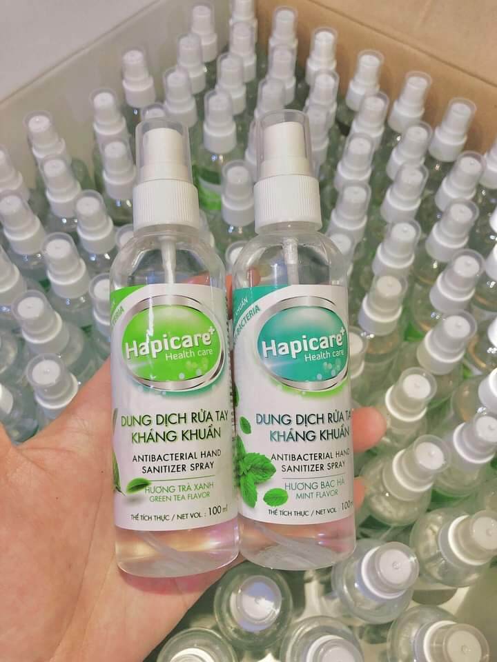 BÁO GIÁ XỊT KHUẨN S.P.CA HƯƠNG TRÀ XANH 100ML (STORE 5703) | Shopee Lazada Sendo Tiki mới nhất 72 Xịt Khuẩn Hapicare+ Loại bình xit 100ml - Siêu Tiện Lợi The_Mini_Store