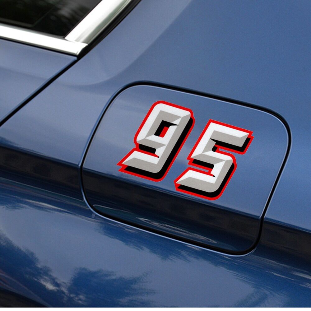 [ GIÁ 1 SỐ ] TEM DECAL SỐ CÓ NỀN CAO 8CM DÁN XE TRANG TRÍ