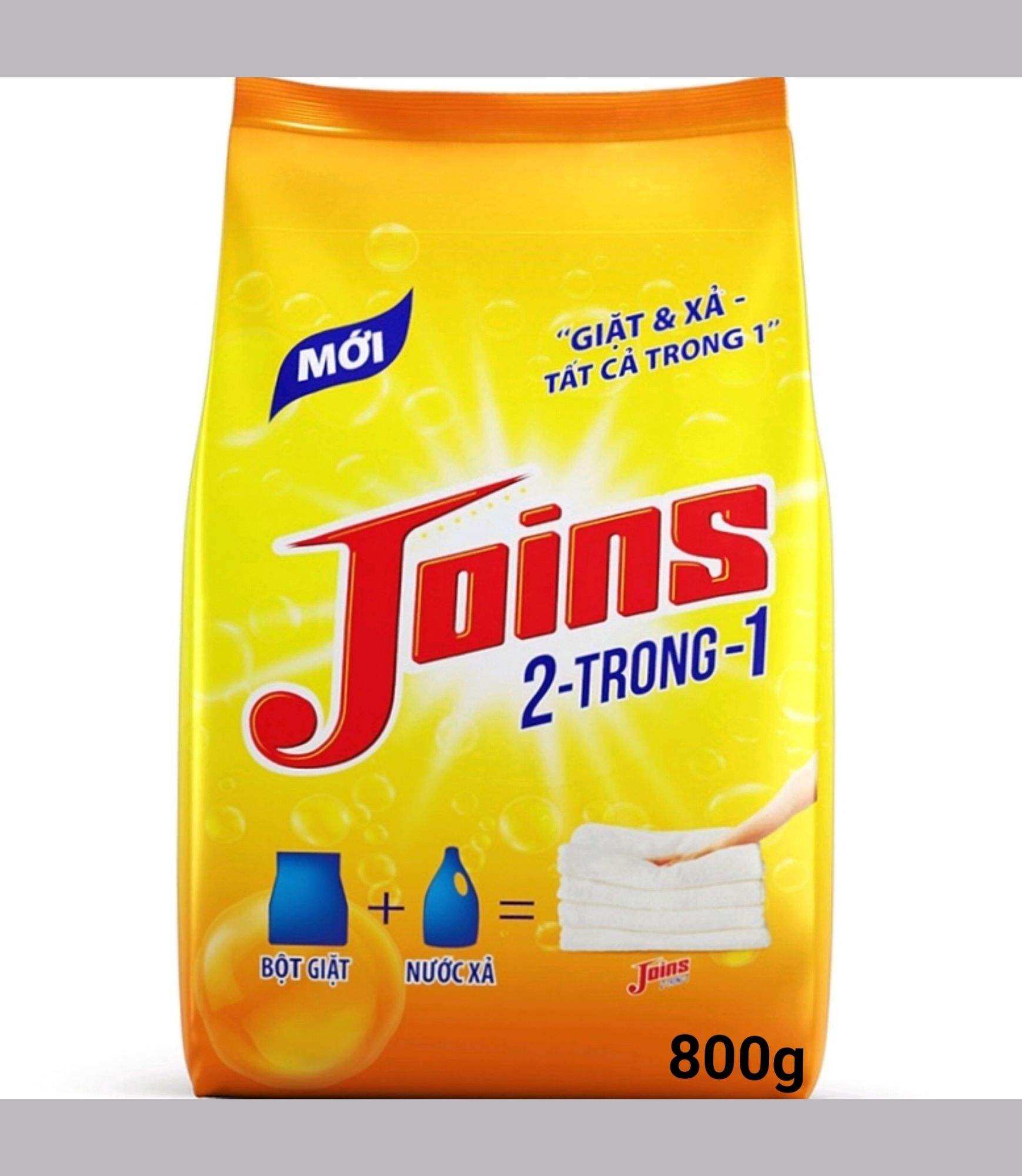 Bột Giặt Xả Joins 2 in 1 Hương Thơm Nhẹ Dịu 800 gam