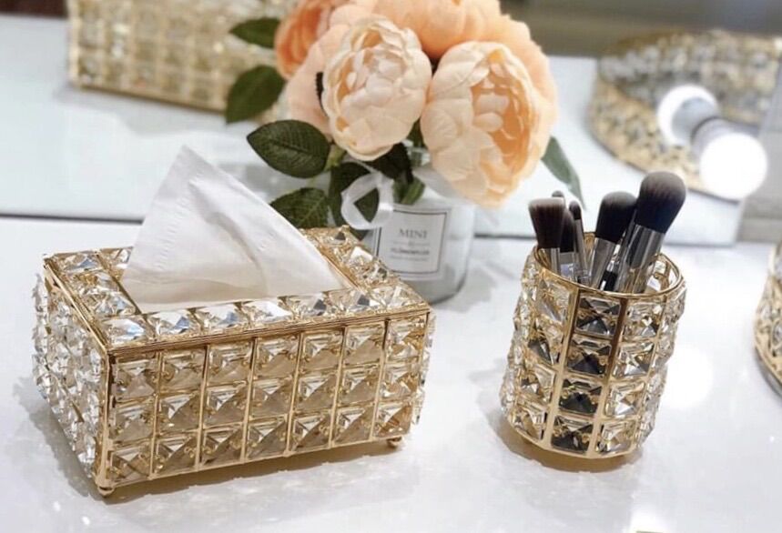 Khay đựng nước hoa viền gold