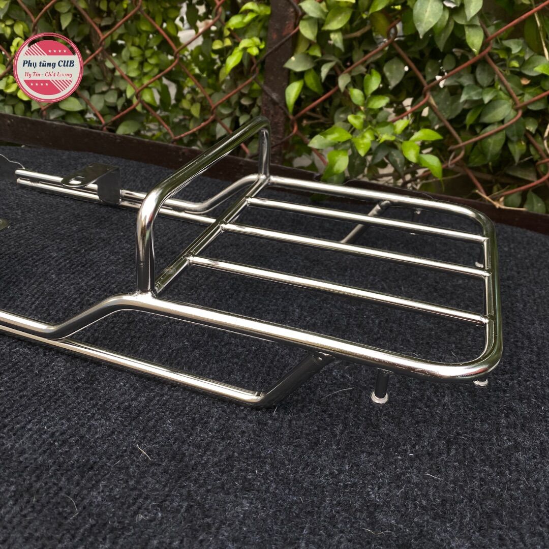 Baga đuôi có tay xách cho xe cub ( chất liệu inox )