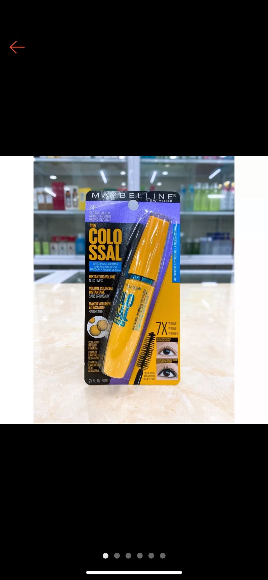 Chuốc Mi Mascara Maybelline The Colossal 7X Chính Hãng Mẫu Mới 8ml